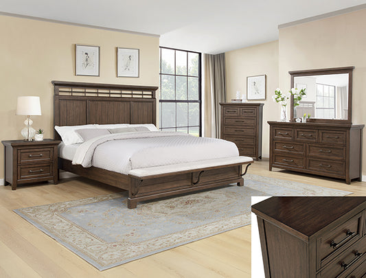 BECKETT QUEEN HEADBOARD-BROWN