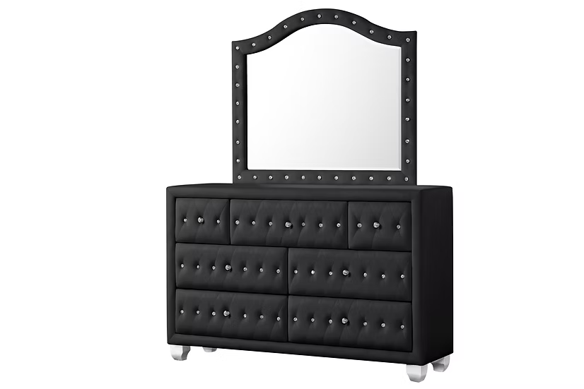 4pcs B2029 Olivia Black Bedroom Set