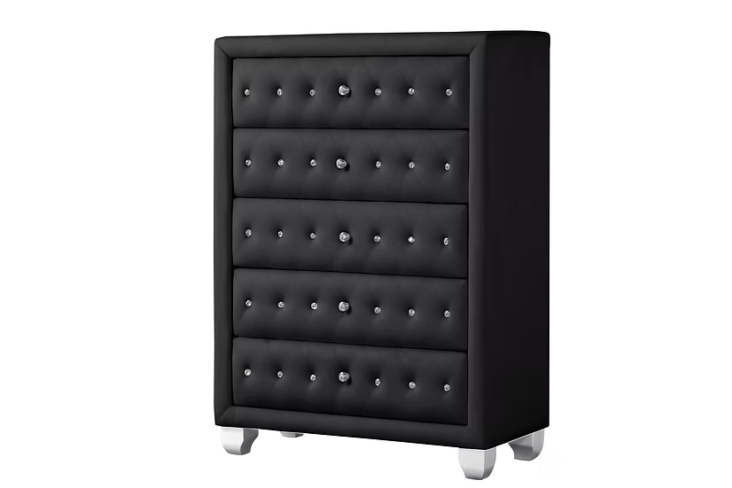 4pcs B2029 Olivia Black Bedroom Set