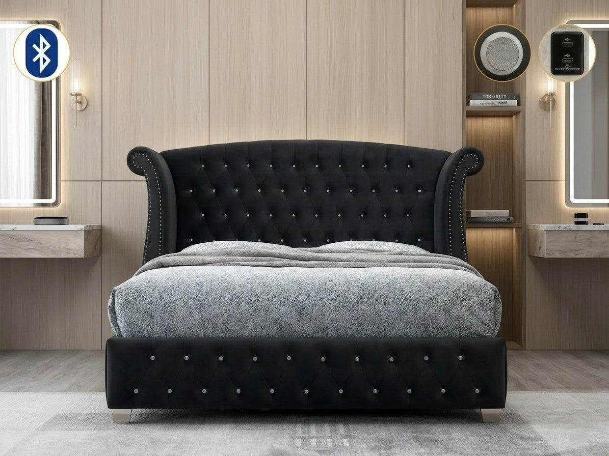 B2030 Divina (Black) - Queen Bed