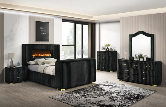 5pcs or 4pcs B2040 Henley Black Bedroom Set