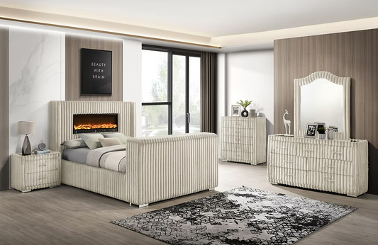5pcs or 4pcs B2040 Henley Cream Bedroom Set