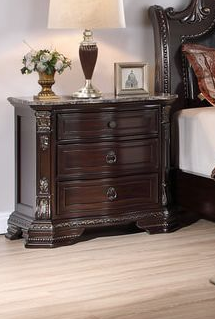 B3000 - Marble Top Nightstand
