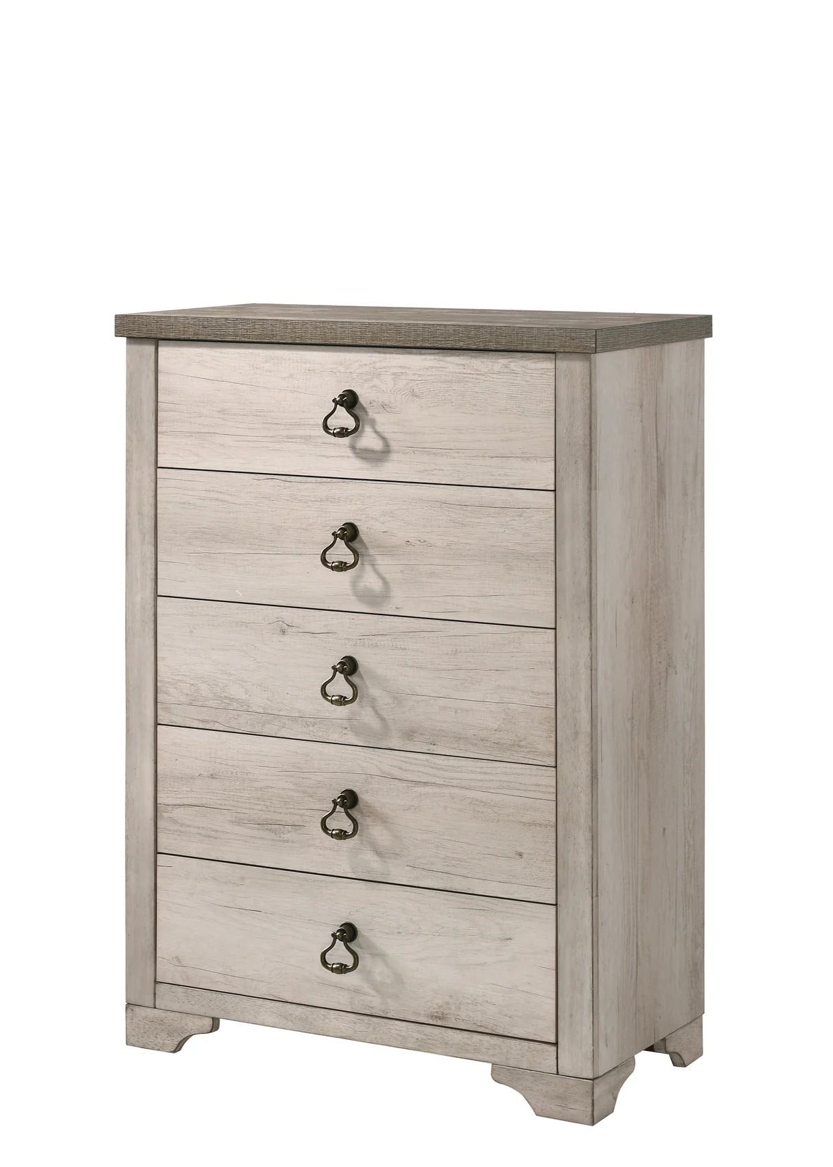 5pcs Patterson Natural Wood Finish Bedroom Set