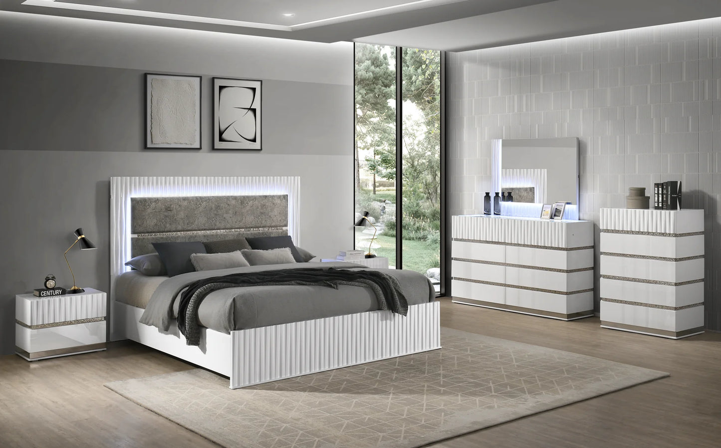 5pcs or 4pcs B32 Lisbon Bedroom Set
