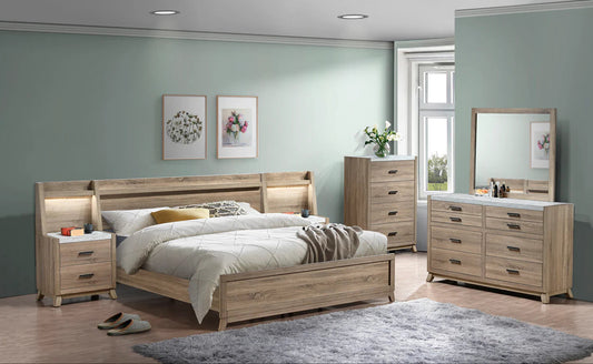 5pcs Tilston Wood Finish Bedroom Set