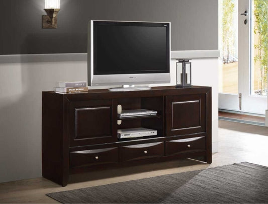 B4270-7 Emily Dark Cherry Wood Finish TV Stand