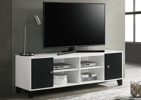 B4610-9 Akerson Black & White TV Stand