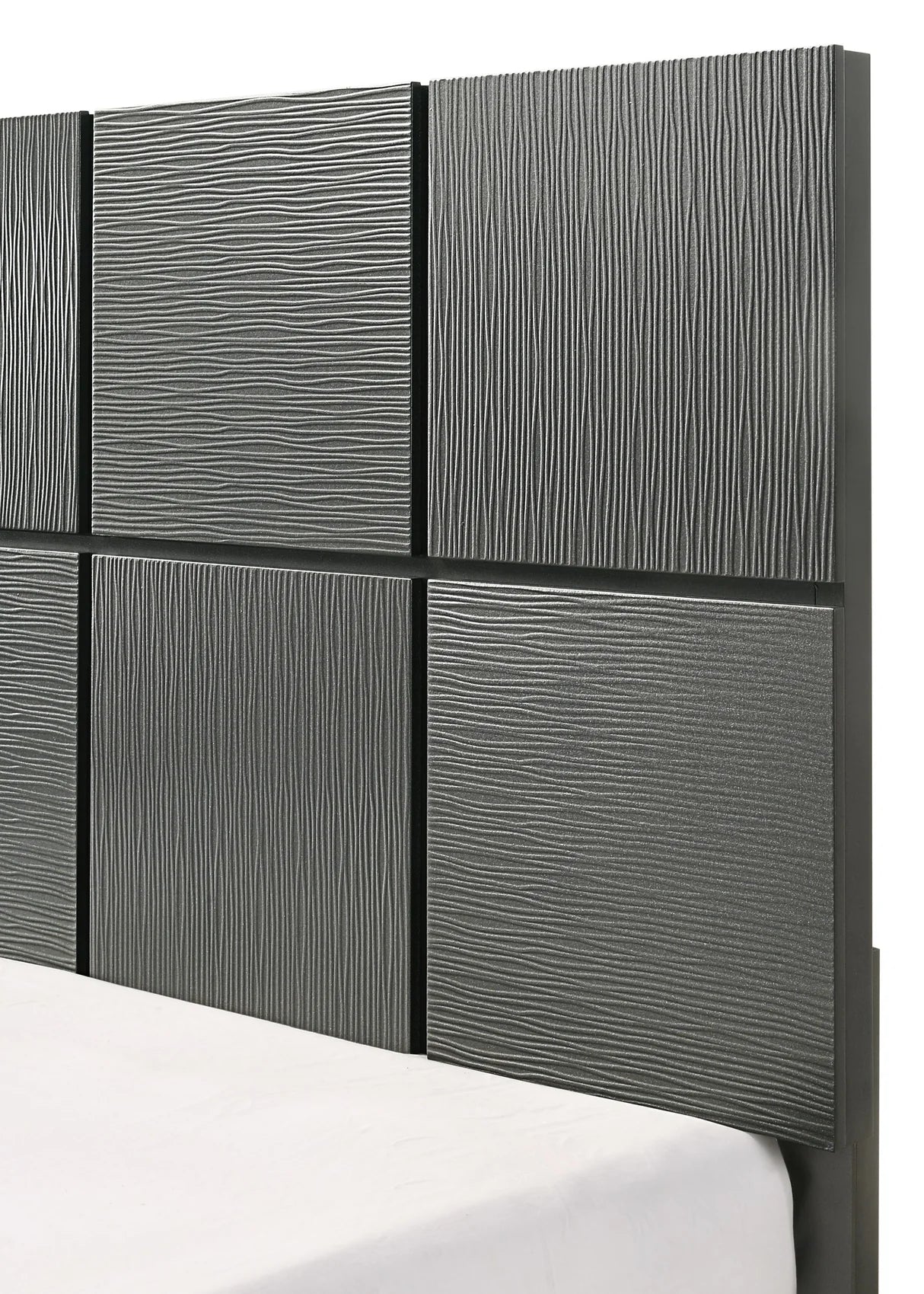5pcs Denker Gunmetal Bedroom Set