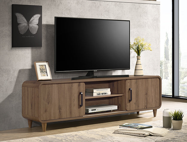 NYOMI TV STAND - LIGHT BROWN