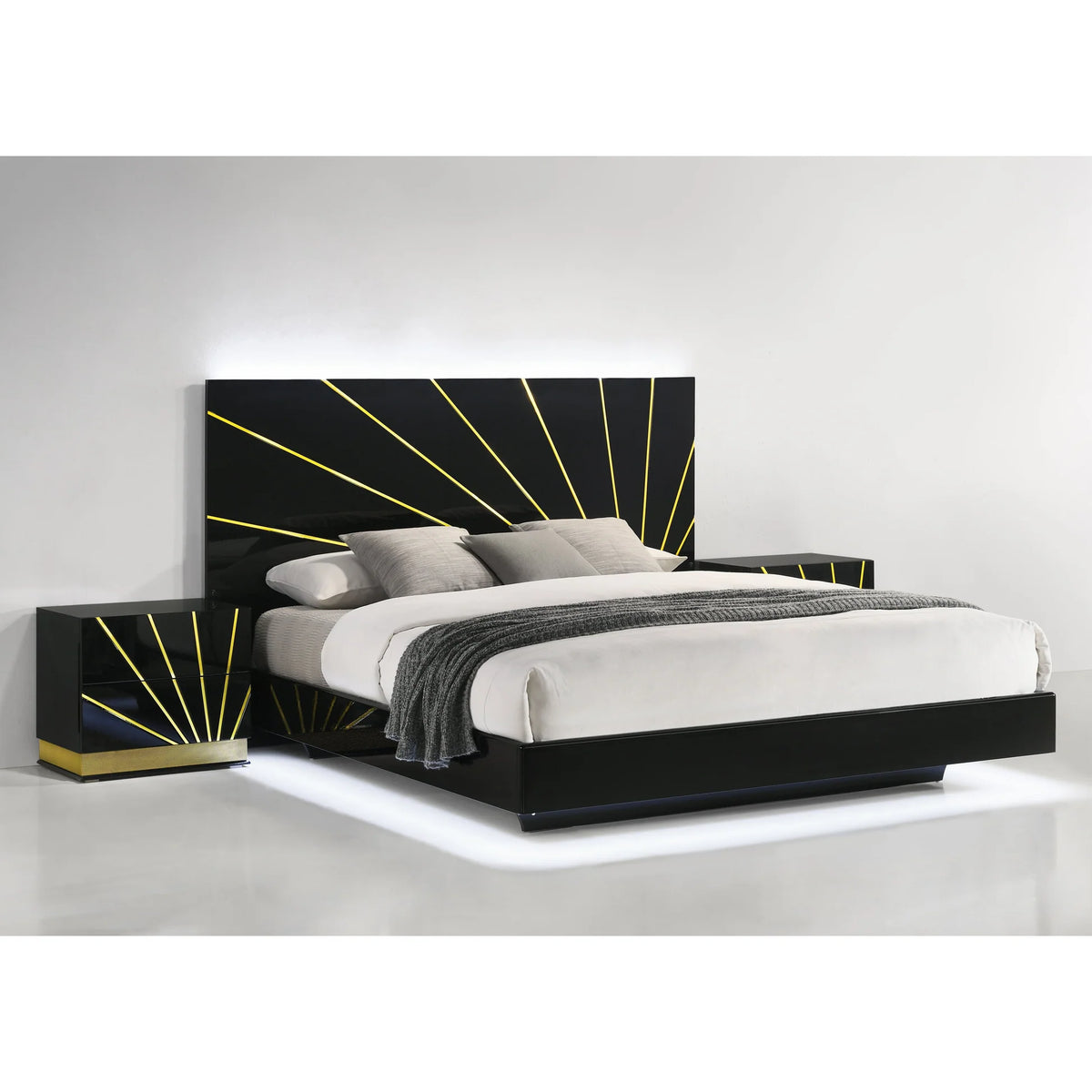 B58 Zenia (Black/Gold) Bedroom Set