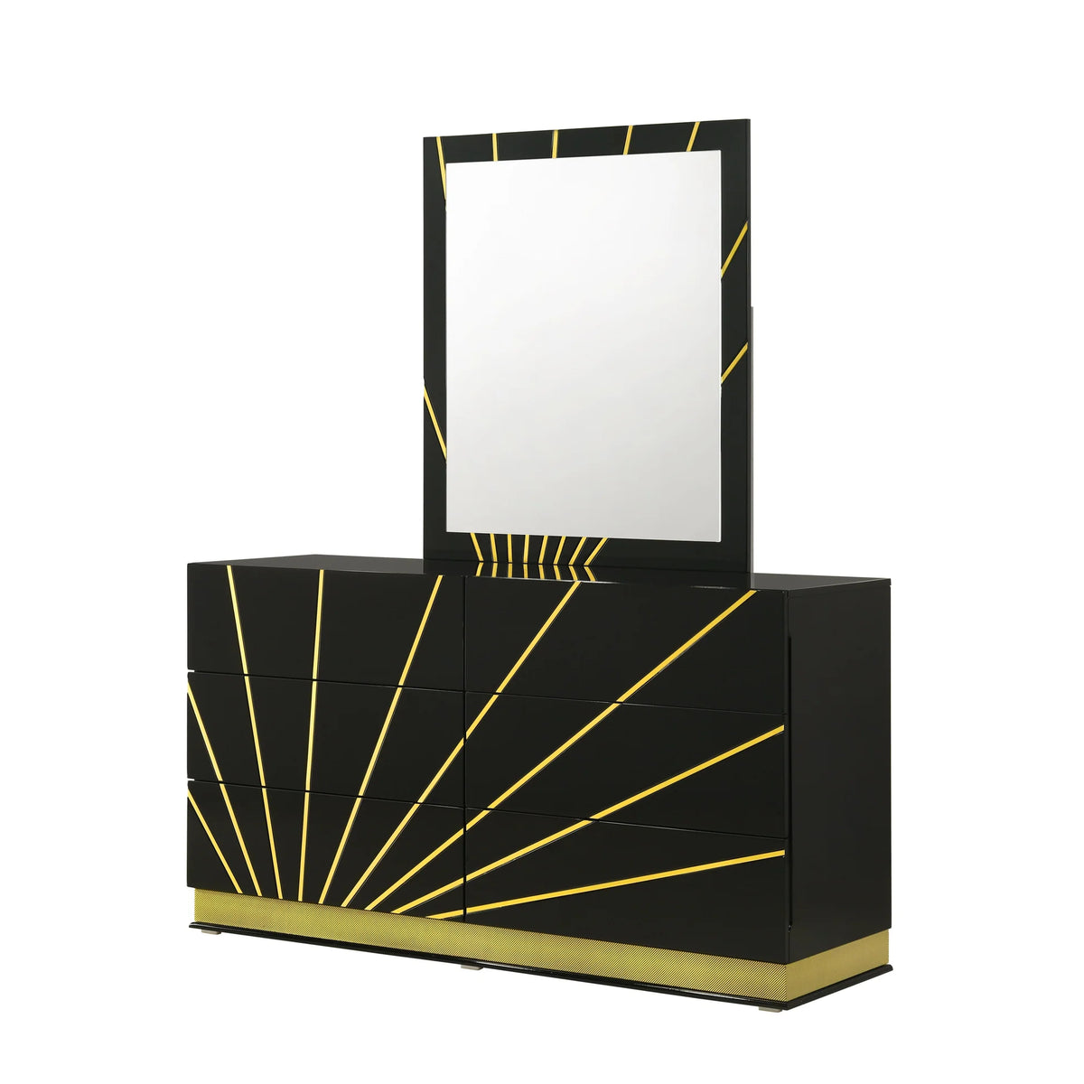 B58 Zenia (Black/Gold) Bedroom Set
