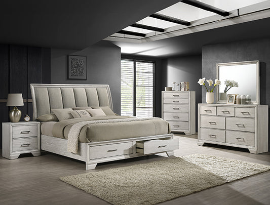 JAYMES WHITE MIST BEDROOM GROUP