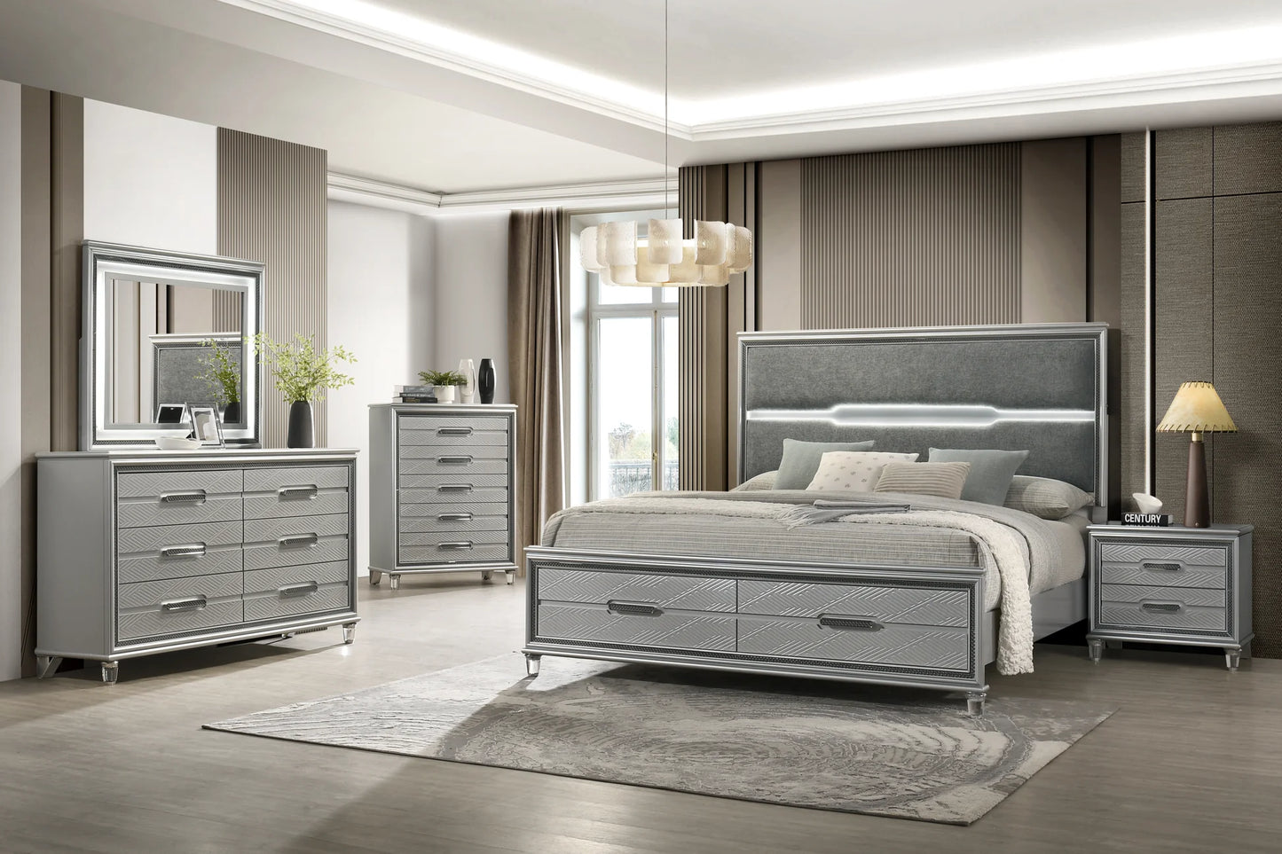 5pcs or 4pcs B6700 Amiri Bedroom Set