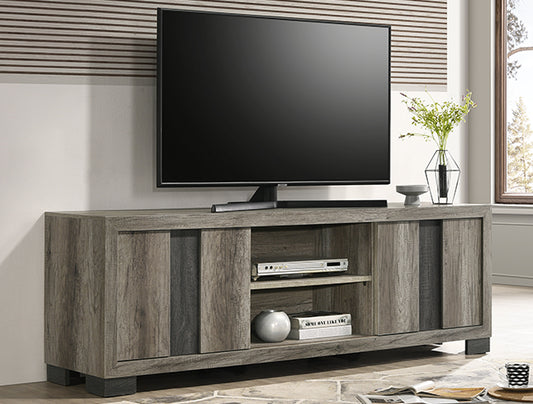 RANGLEY TV STAND-GREY/BROWN