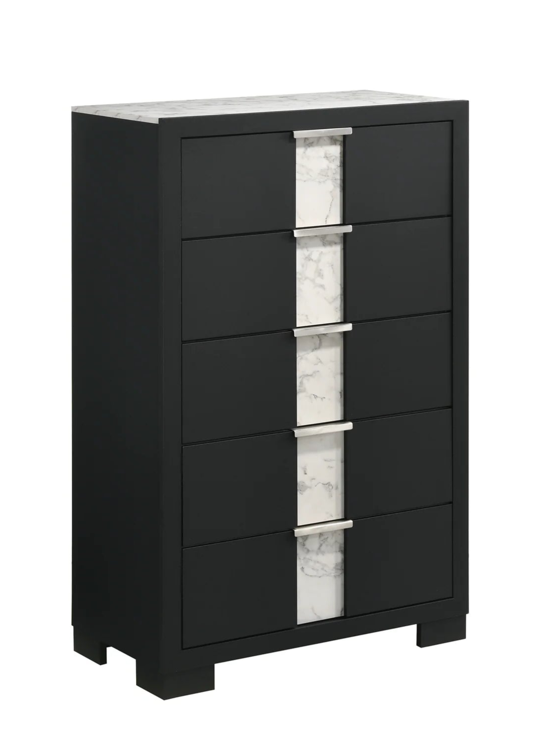 5pcs Rangley Black Wood Finish Bedroom Set