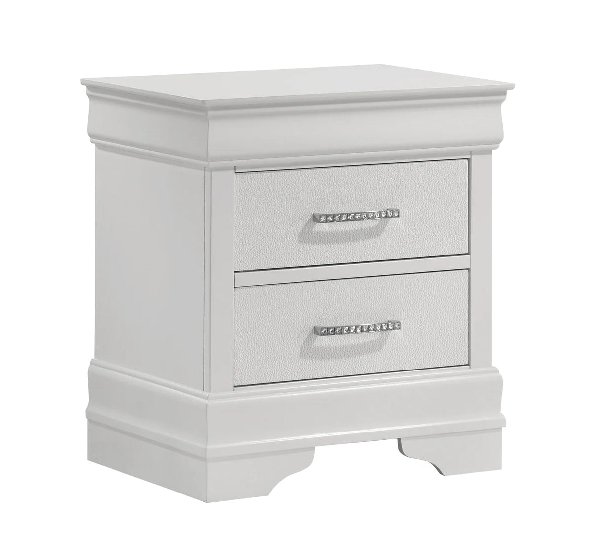5pcs Amalia White Finish Bedroom Set