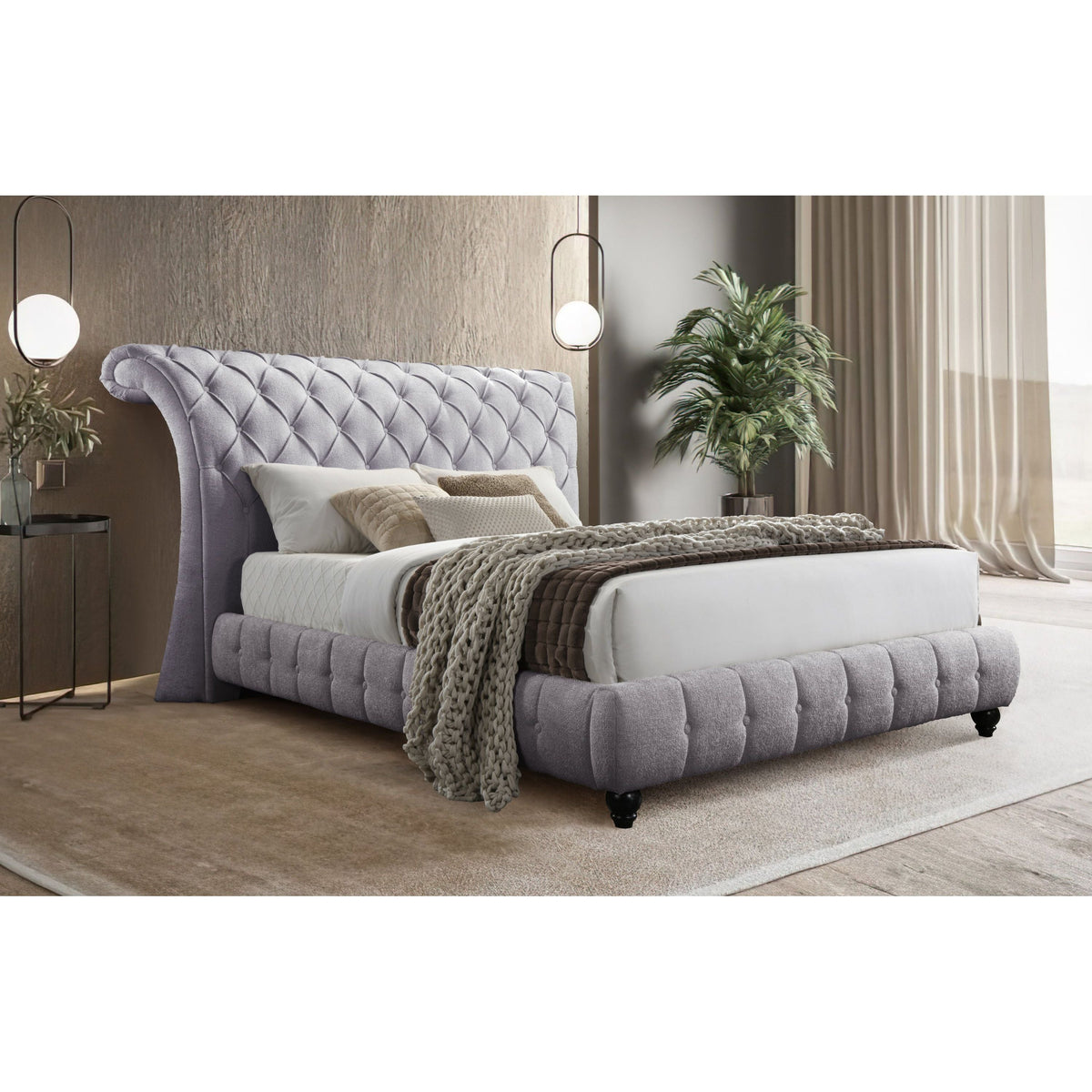 B8561 Everly (Grey) - Queen Bed