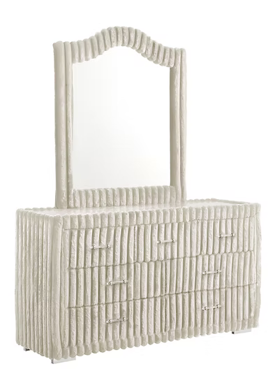 5pcs or 4pcs B9013 Atlam w Henley Cream Bedroom Set