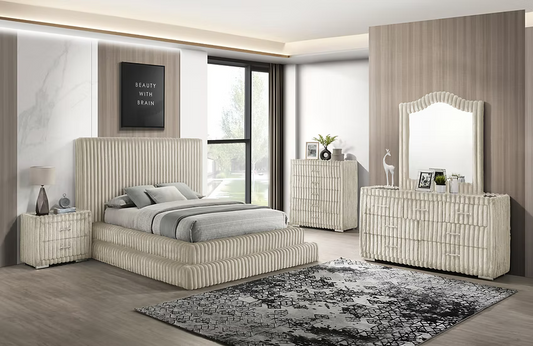 5pcs or 4pcs B9020 Micah w/Henley Cream Bedroom Set