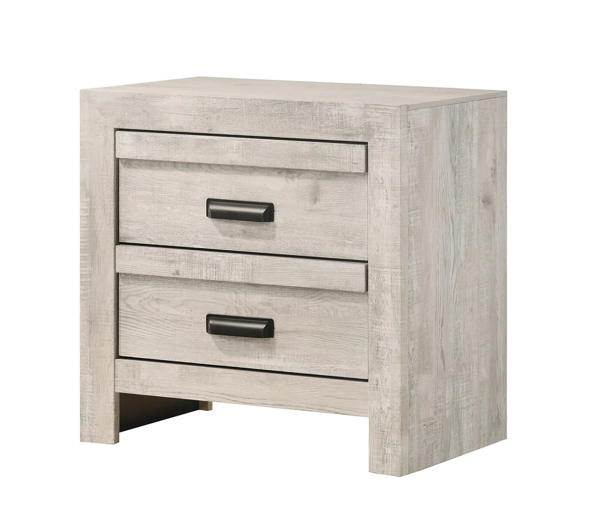 5pcs Valor White Wood Finish Bedroom Set