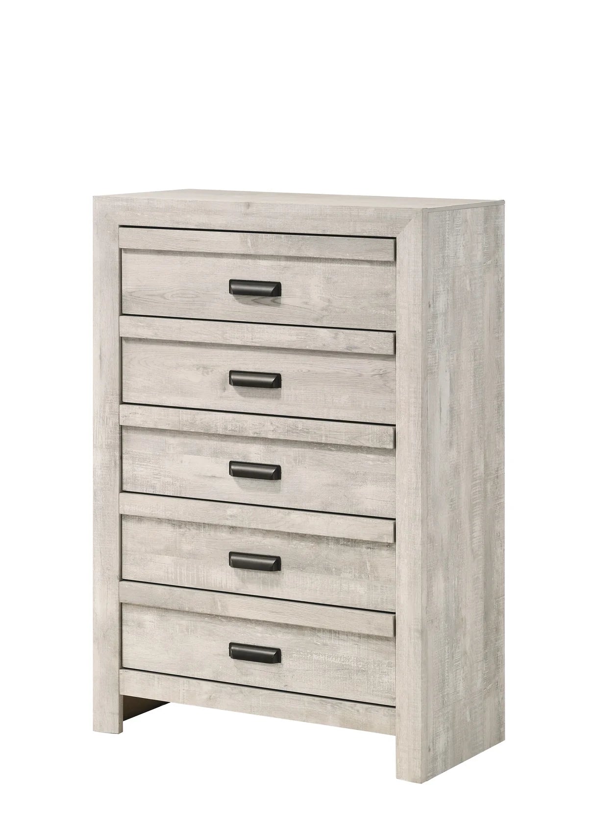 5pcs Valor White Wood Finish Bedroom Set