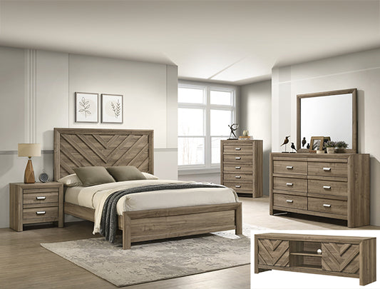 VALOR BEDROOM GROUP LIGHT BROWN