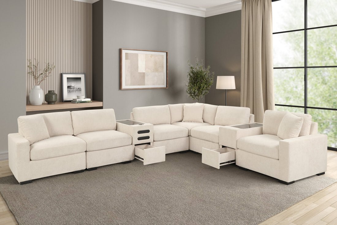 Barista Beige 8PC Modular Sectional Set