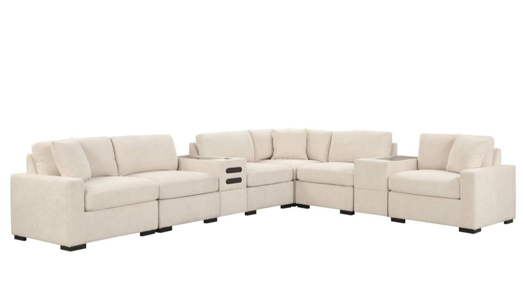Barista Beige 8PC Modular Sectional Set