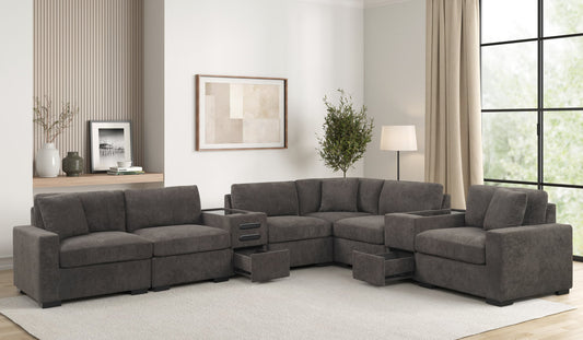 Barista Chocolate 8PC Modular Sectional Set