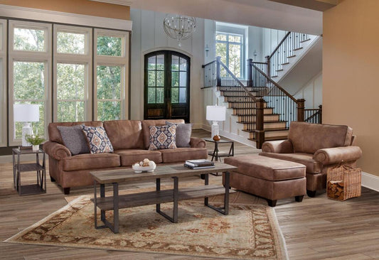 Behold 4215 Carleigh Camel Oversized Sofa & Loveseat Set
