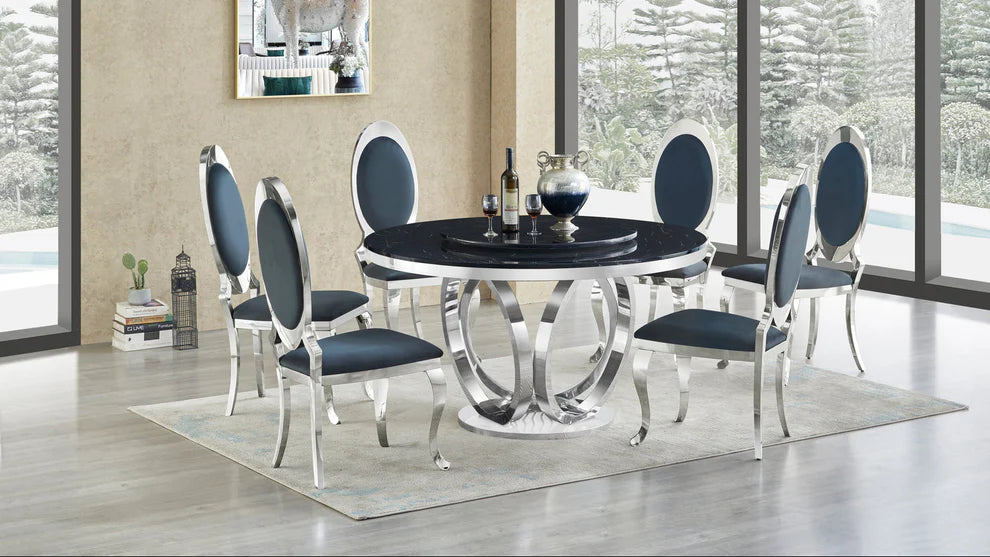 D615 Maxi Black/Chrome Only Table