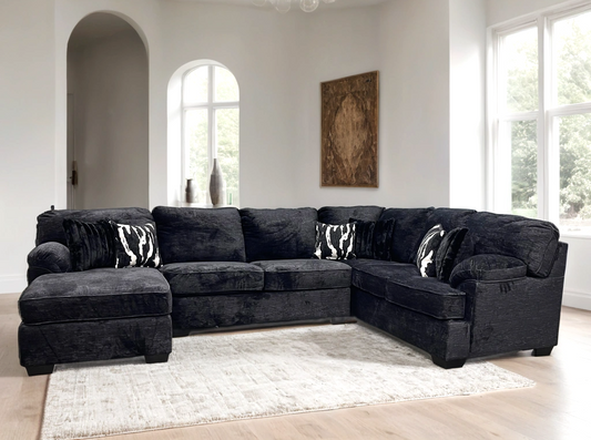 Brentwood Onyx Black Sectional