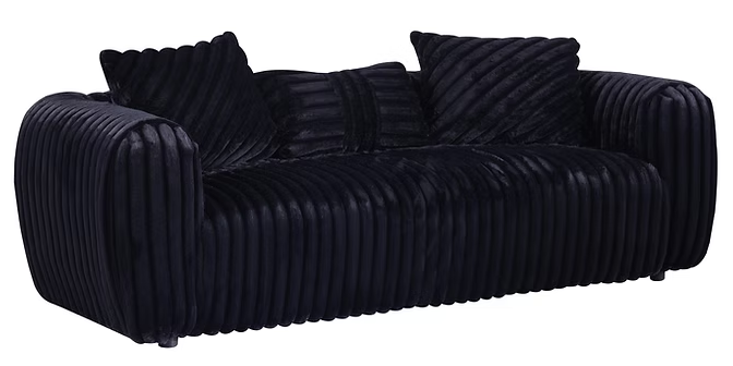 3pcs or 2pcs S8809 Eli Black Sofa, Loveseat & Chair