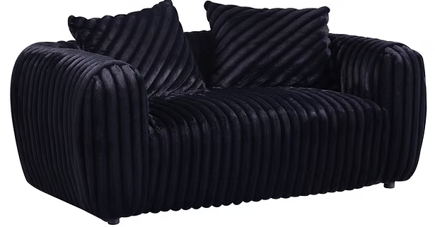 3pcs or 2pcs S8809 Eli Black Sofa, Loveseat & Chair