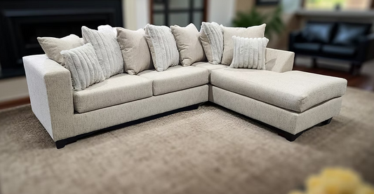 S325 Kora Grey Fabric Sectional