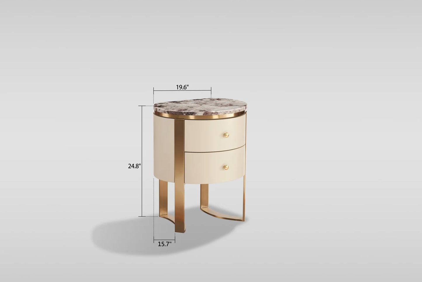 Cream & Gold Cornina Dresser and Mirror