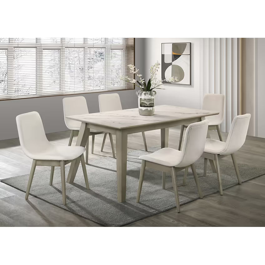 7pcs D1450 Dorri: Grey Oak Dining Set