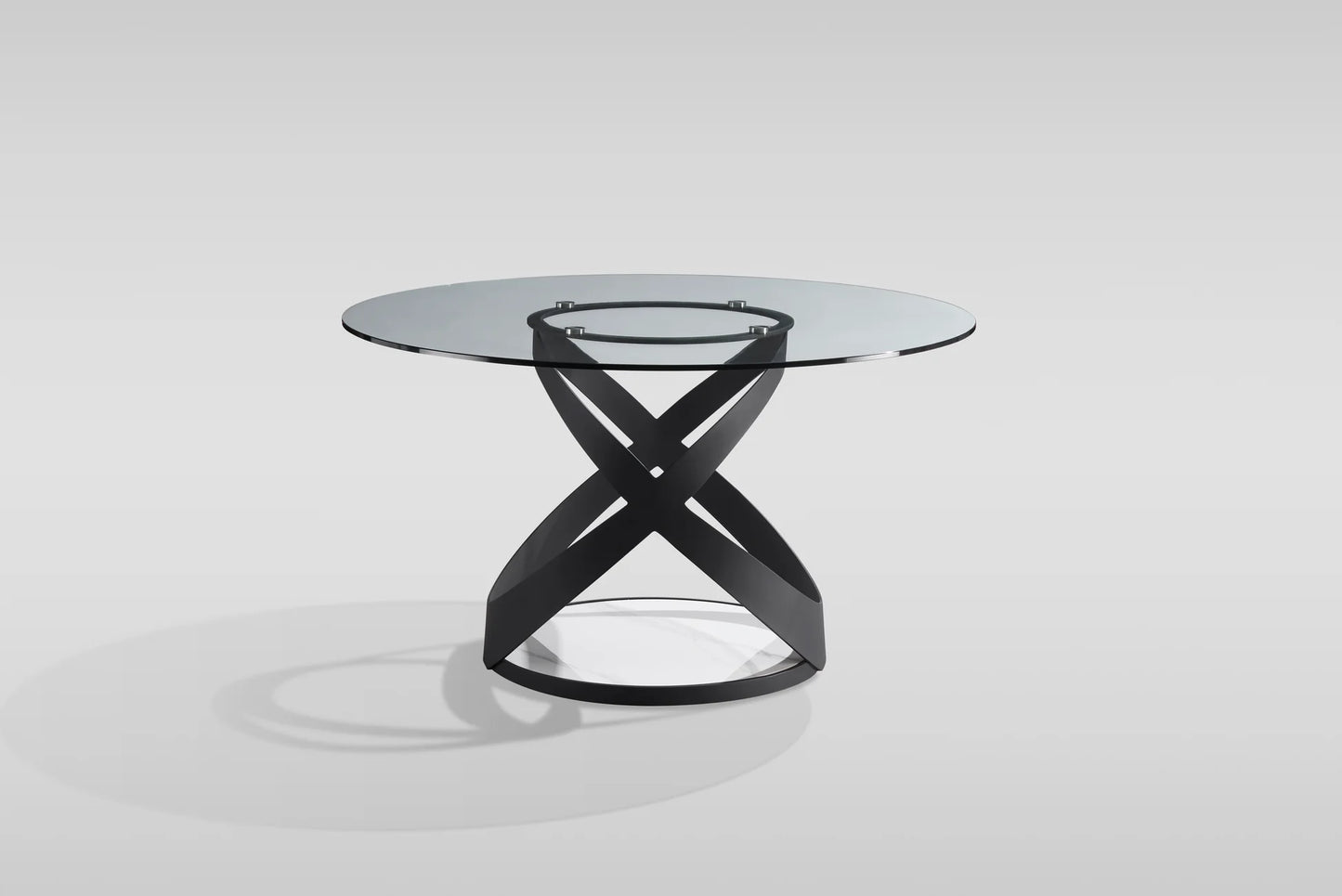 D1550 Dimi (Clear Glass/Black) Dining Set