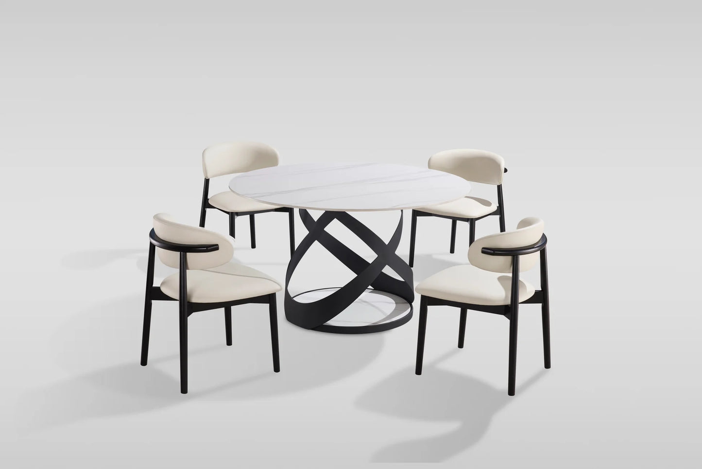 5pcs D1550 Dimi WH/BK Dining Set