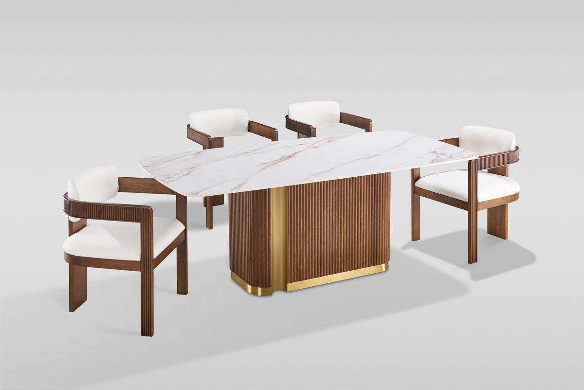 D1580 Valente (White/Walnut)