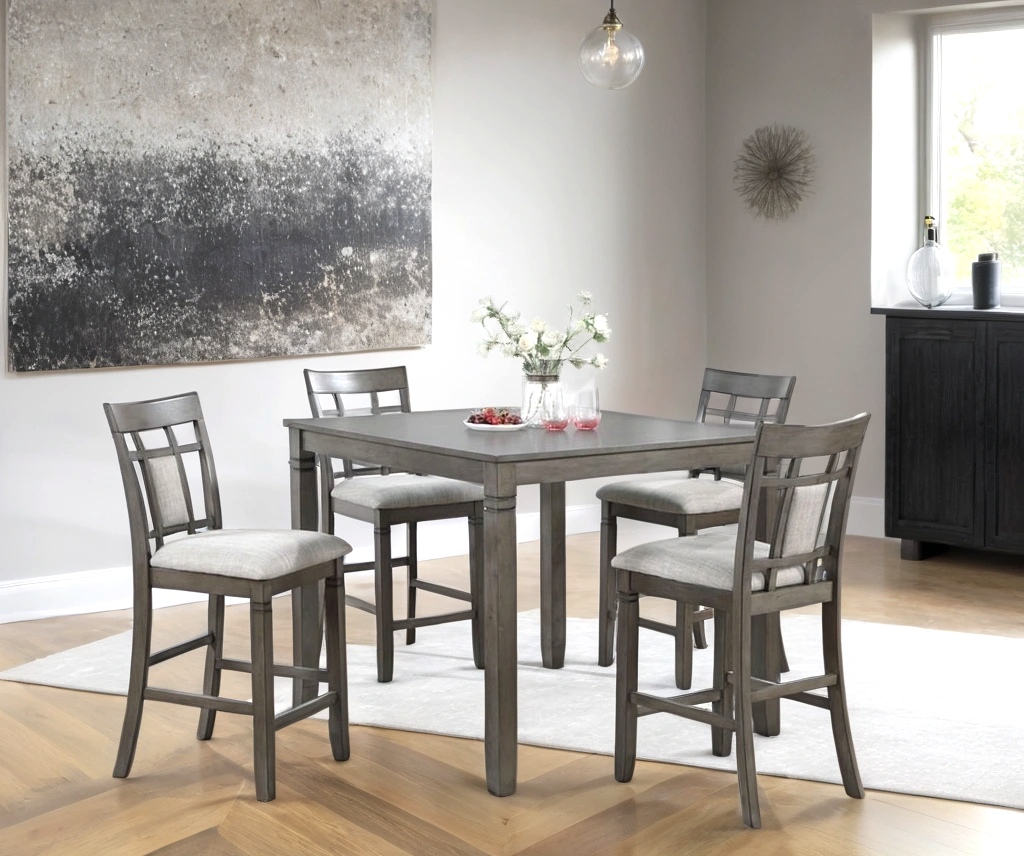 D2010 - Pub Gray 5pcs Dining Set