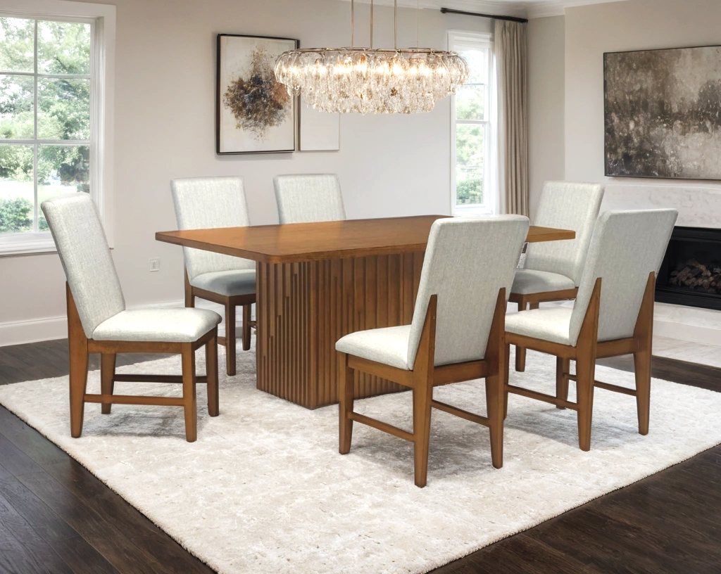 D2800 White 7pcse Dining  Set