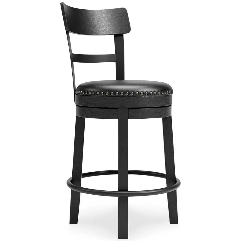 D546-624 - 24 Black Counter Height Swivel Barstool