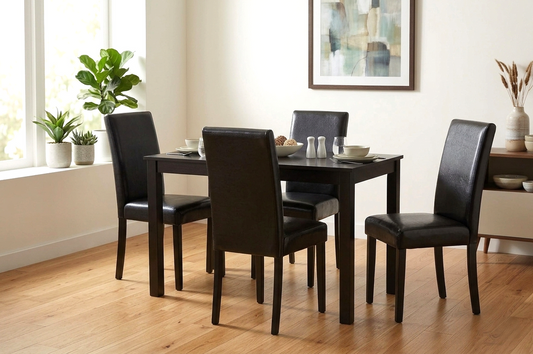 D700 Black 5PCS Dining Set