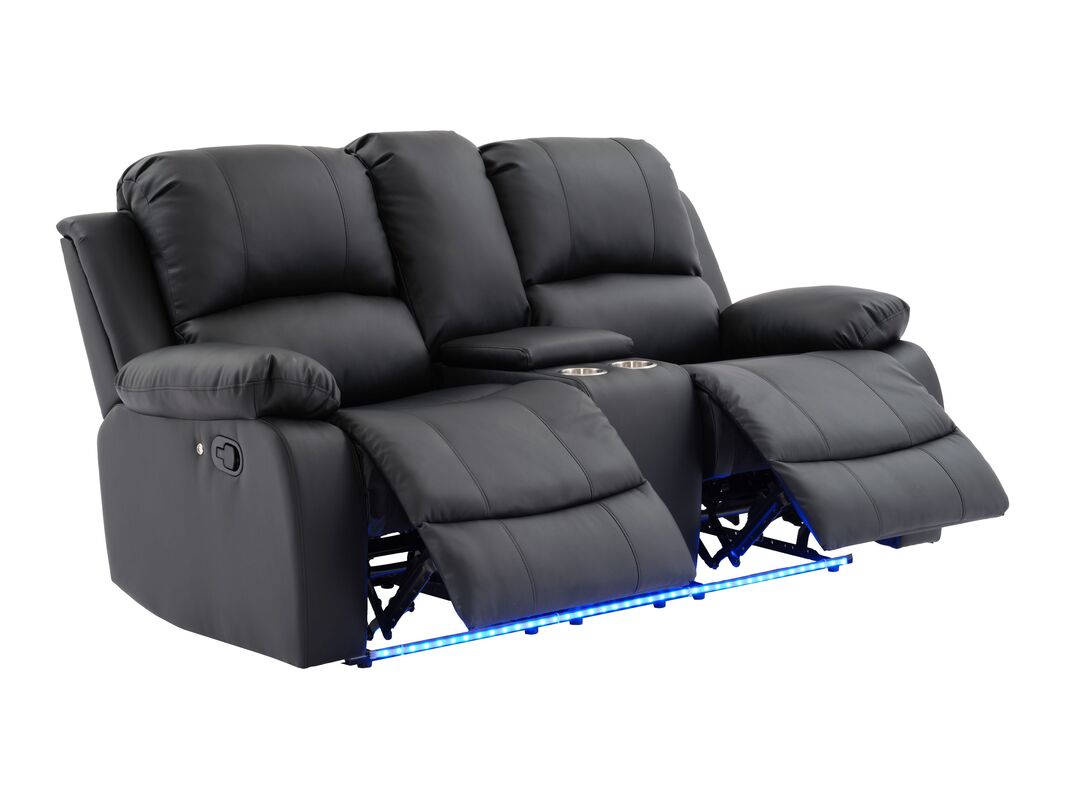 3pcs Daytona Black Reclining Set