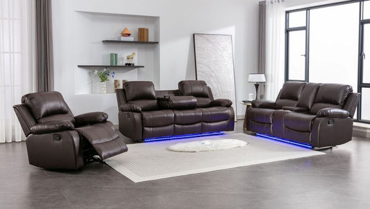 3pcs Daytona Brown Reclining Set