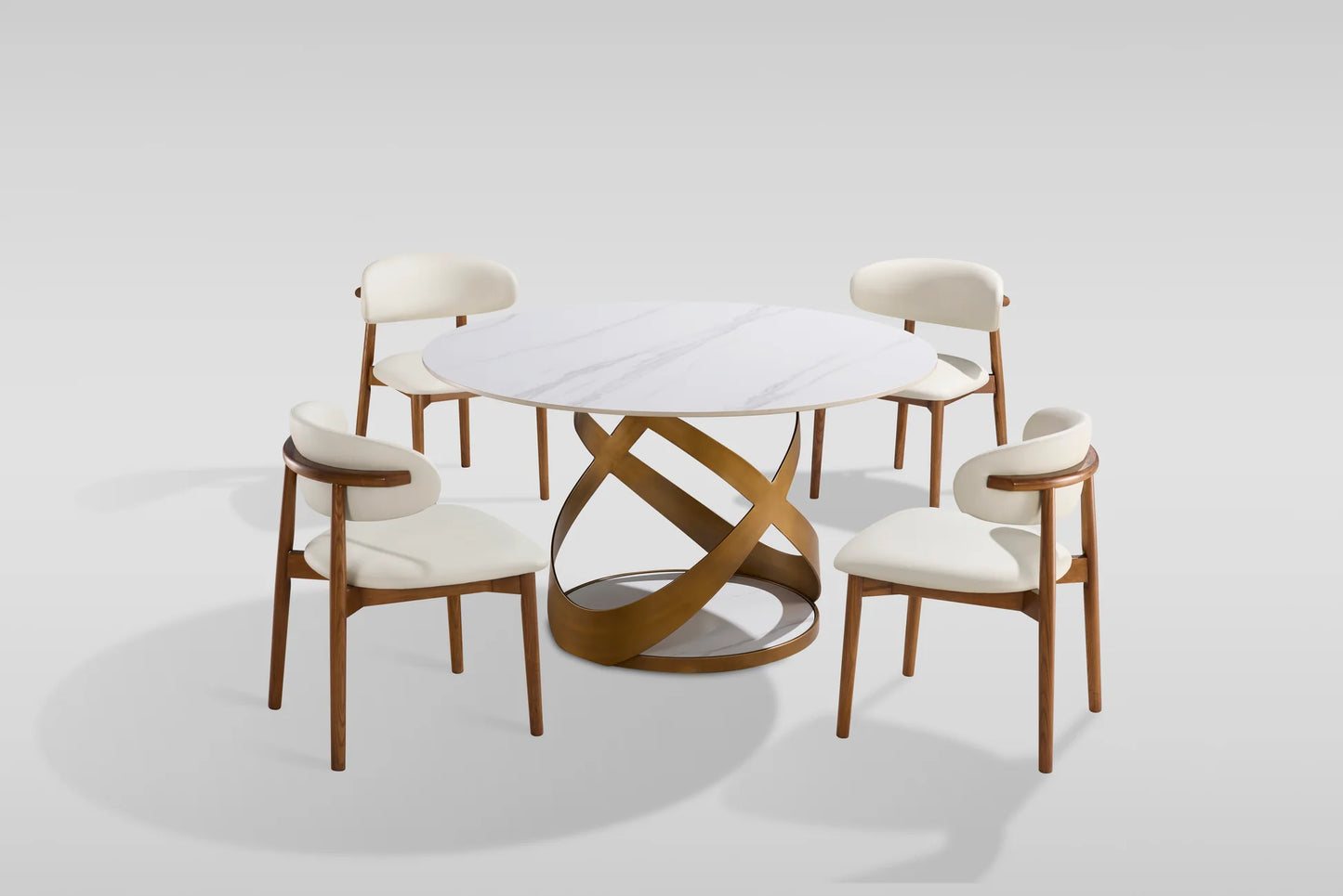 5pcs D1550 Dimi WH/BRZ Dining Set