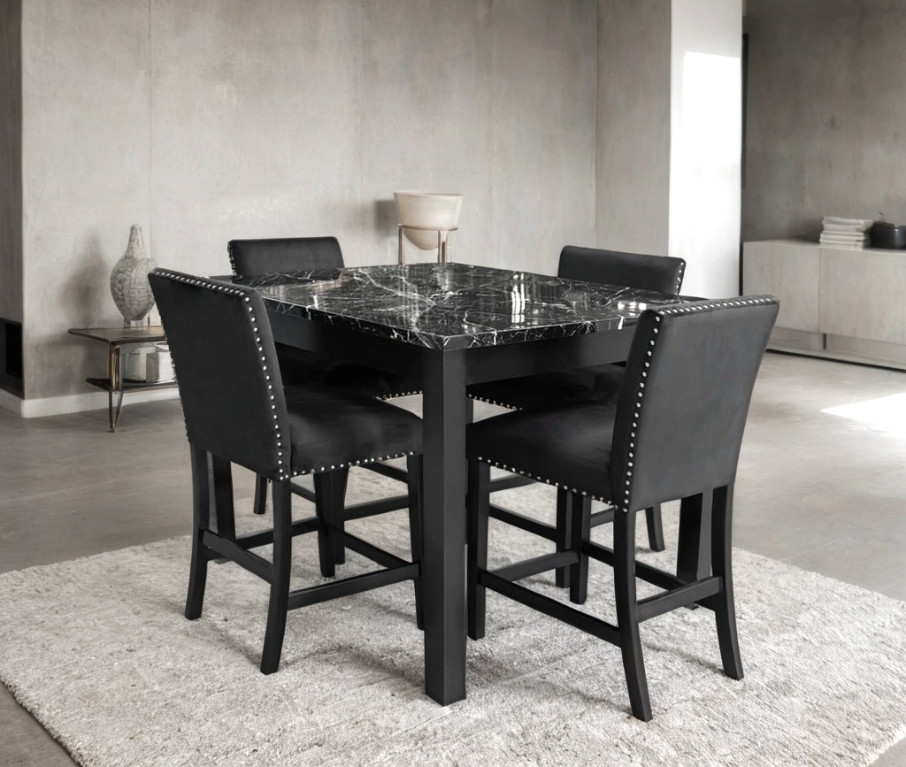 Dior Oynx Black - Pub 5pcse Dining Set