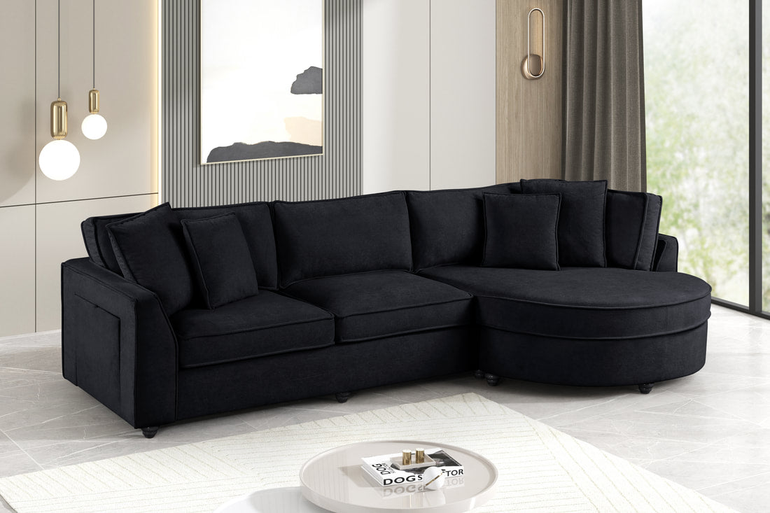 Elva Black Sectional